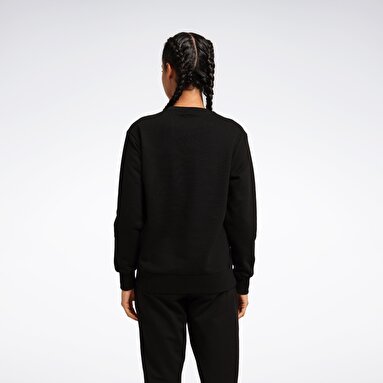 RI BL Fleece Crew Siyah Kadın Sweatshirt