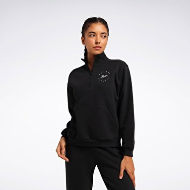 Q3 IDE FLEECE MIDLAYER Siyah Kadın Sweatshirt