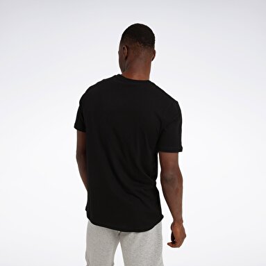 RI Left Chest Logo Siyah Erkek Kısa Kol T-Shirt