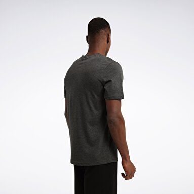 RI Left Chest Logo Gri Erkek Kısa Kol T-Shirt