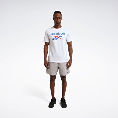 IDENTITY STACKED Beyaz Erkek Kısa Kol T-Shirt