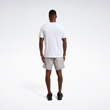 IDENTITY STACKED Beyaz Erkek Kısa Kol T-Shirt