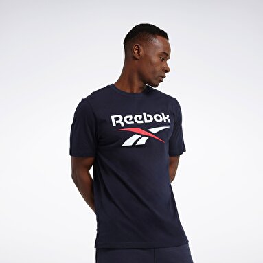 IDENTITY STACKED Lacivert Erkek Kısa Kol T-Shirt