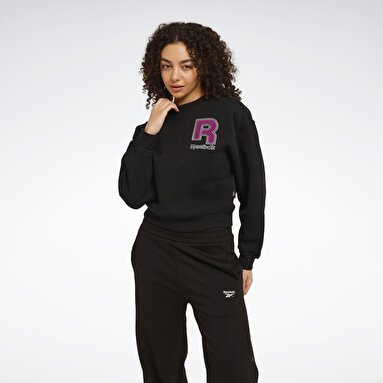 OV CREW Siyah Kadın Sweatshirt