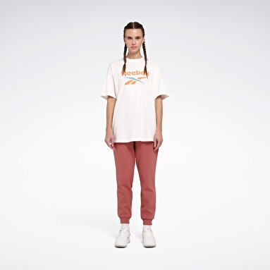 NEW ID OVRS TEE Ekru Kadın Kısa Kol T-Shirt