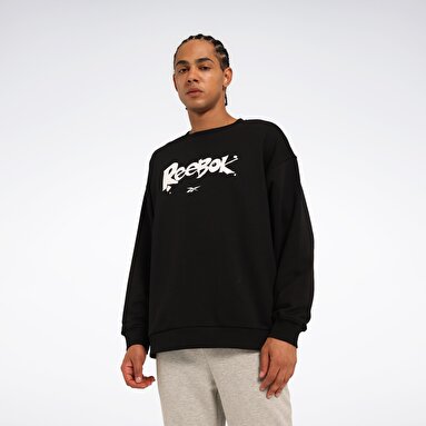 NEW ID OVRS GFX CREW Siyah Erkek Sweatshirt