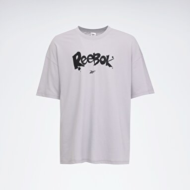 NEW ID OVRS GFX TEE Gri Erkek Kısa Kol T-Shirt