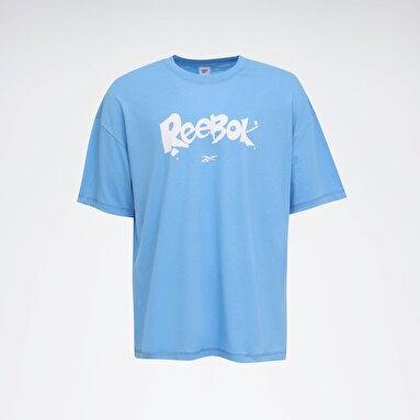 NEW ID OVRS GFX TEE Mavi Erkek Kısa Kol T-Shirt