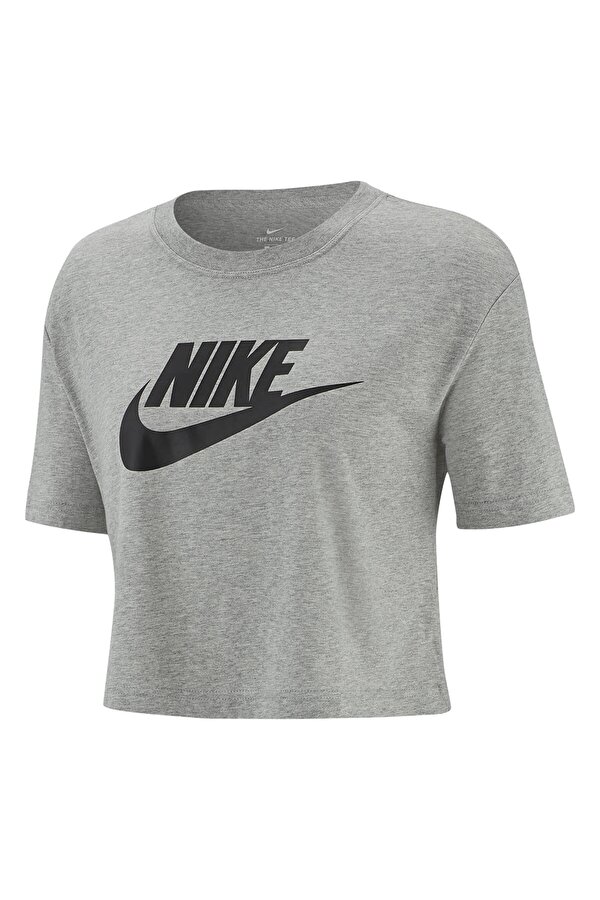 Nike W NSW TEE ESSNTL CRP ICN Gri Kadın Kısa Kol T-Shirt