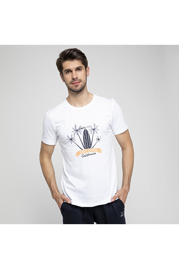 Kinetix BROOKLYN-4 T-SHIRT Beyaz Erkek T-Shirt