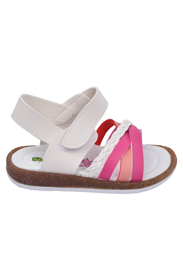Şirin Bebe Kiko Şb 2311-20 Kız Çocuk Bebe Sandalet Terlik Fuşya-Somon-Beyaz Şirin Bebe Kiko Şb 2311-20 Kız Çocuk Bebe Sandalet Terlik Fuşya-Somon-Beyaz
