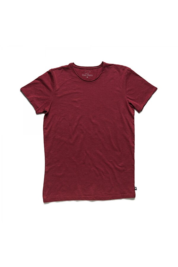 ERKEK O-NECK BORDO BASIC TİŞÖRT