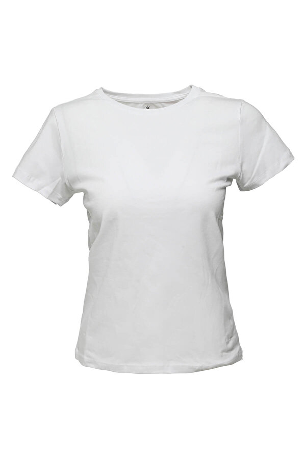 CT129 BASIC C NECK T-SHIR Beyaz Kadın T-Shirt
