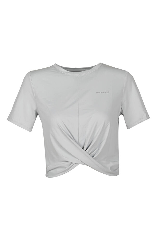 CT319 IONA GATHERED T-SHI GRI Kadın Kısa Kol T-Shirt