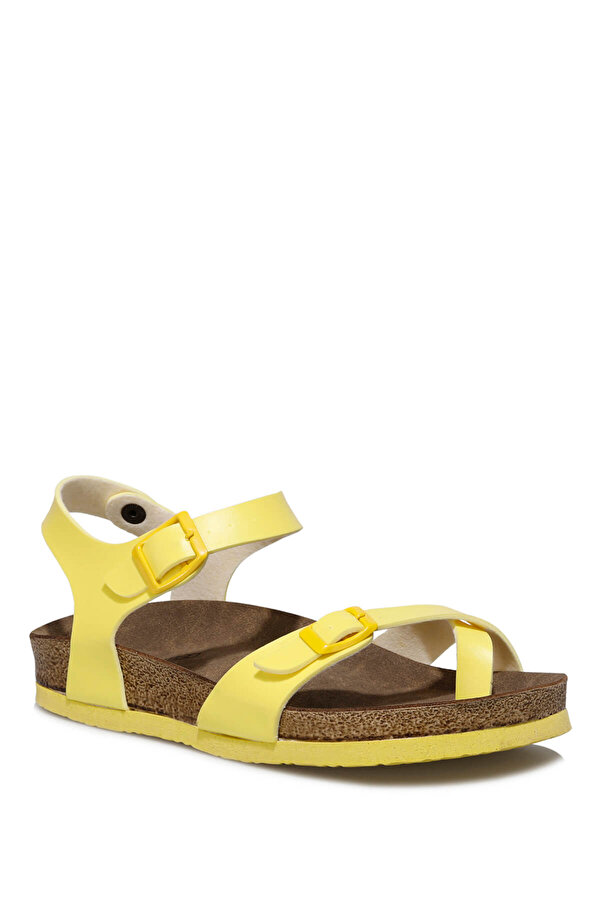 MİTSU 1FX Sarı Kadın Düz Sandalet