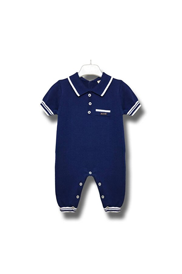 By Leyal For Kids Erkek Bebek Tulum Y0067 Dugmeli Polo Yaka Kisa Kol Mevsimlik Ince Triko Tulum 4023 Lacivert Flo By Leyal For Kids Erkek Bebek Tulum Y0067 Dugmeli Polo Yaka Kisa Kol Mevsimlik Ince Triko Tulum 4023 Lacivert Flo