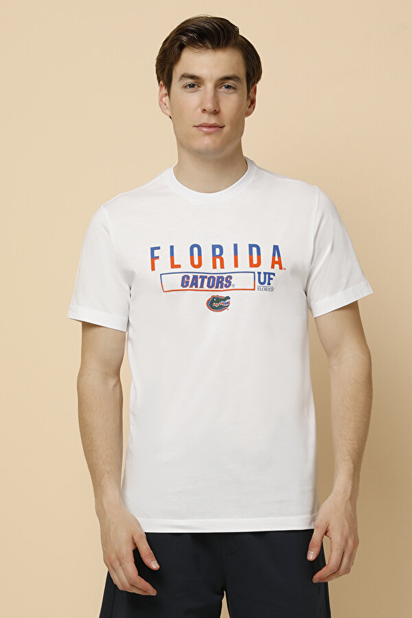 SN689 FLORIDA UF T-SHIRT Beyaz Erkek Kısa Kol T-Shirt