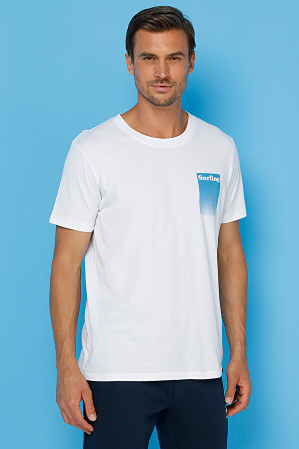 JORPALISADESPHOTO TEE SS Beyaz Erkek Kısa Kol T-Shirt