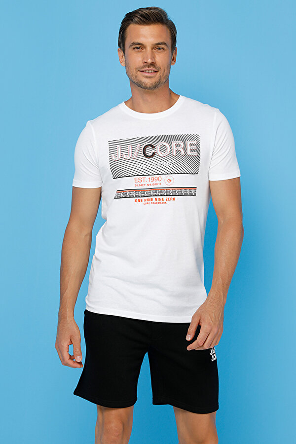 JCOBOOSTER TEE SS CREW NE Beyaz Erkek Kısa Kol T-Shirt