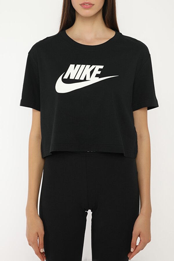 Nike W Nsw Tee Essntl Crp Icn Черный Женщина Футболка