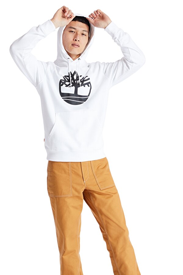 YC CORE TREE LOGO PULL OV Beyaz Erkek Sweatshirt