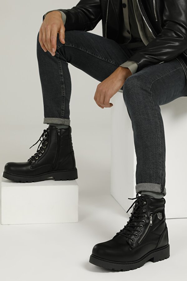 Kinetix Zoe 9Pr Black Man Worker Boots