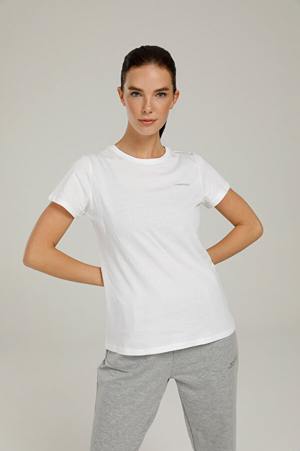 CT122 BASIC C NECK T-SHIR Beyaz Kadın Kısa Kol T-Shirt