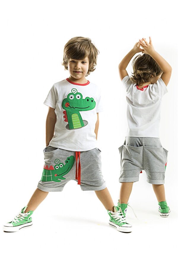 Timsah Baggy Erkek Çocuk T-shirt Şort Takım