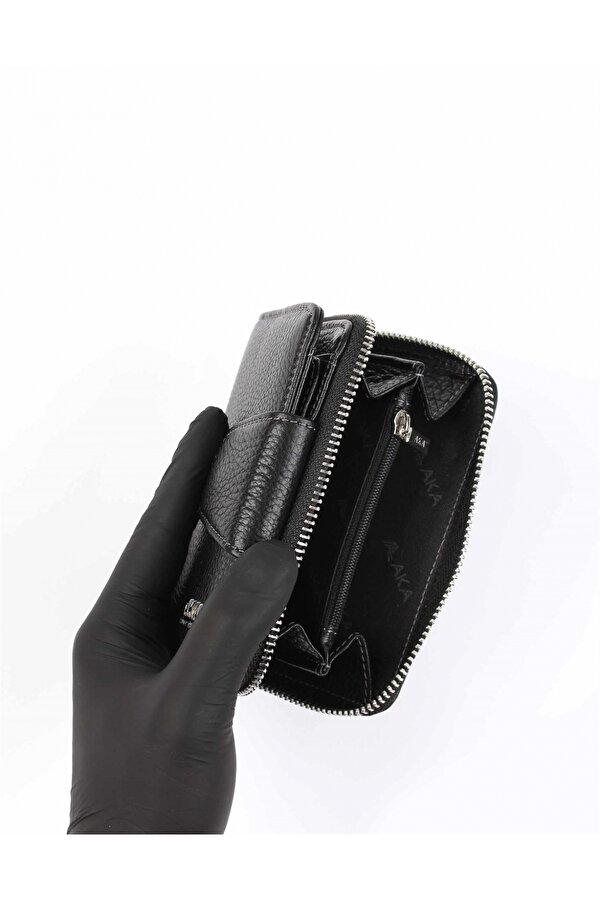 DERİ 402 %100 HAKİKİ DERİ KADIN CÜZDAN SİYAH