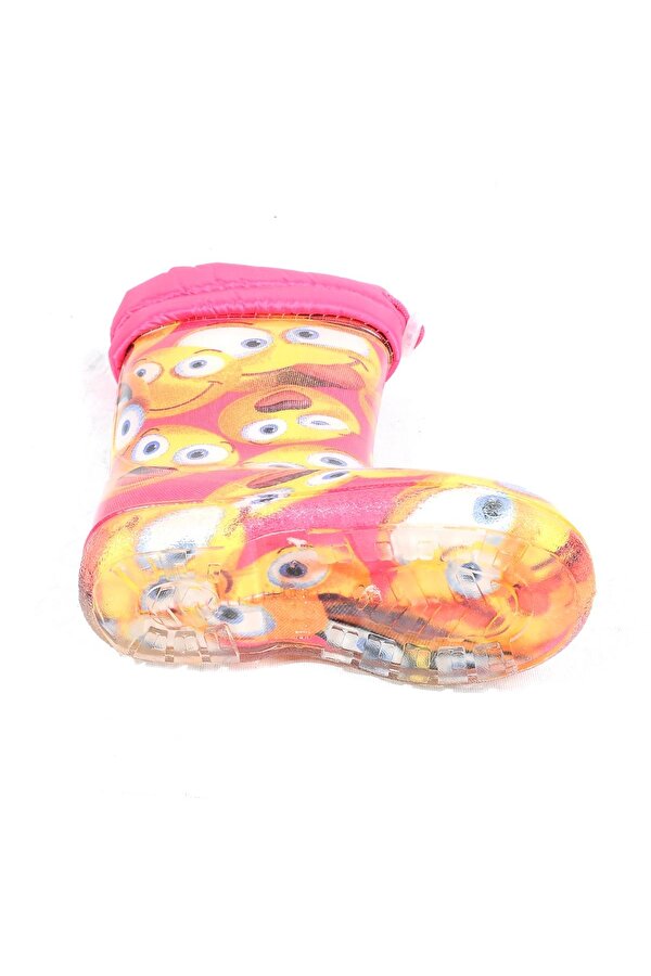 21-14 Srb Pembe Emoji Kürklü Kız Çocuk Çizme