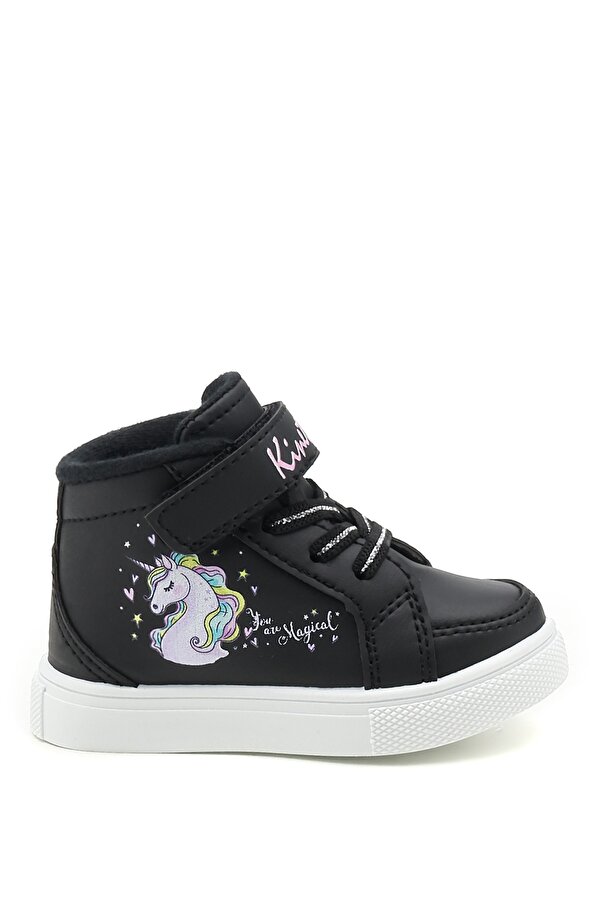 HELORA 1PR Siyah Kız Çocuk High Sneaker