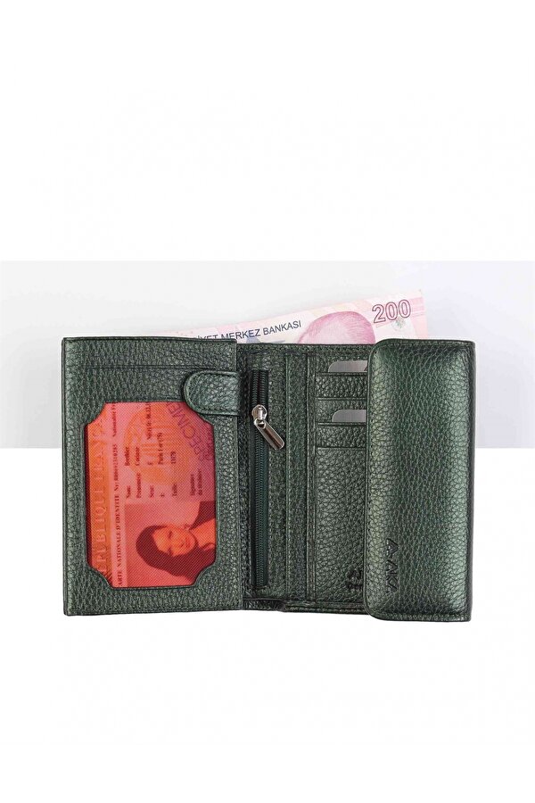 DERİ 445 %100 HAKİKİ DERİ BAYAN CÜZDAN HAKİ