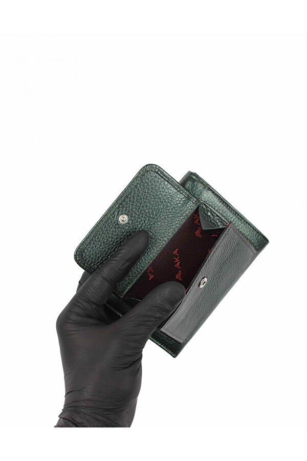 DERİ 445 %100 HAKİKİ DERİ BAYAN CÜZDAN HAKİ