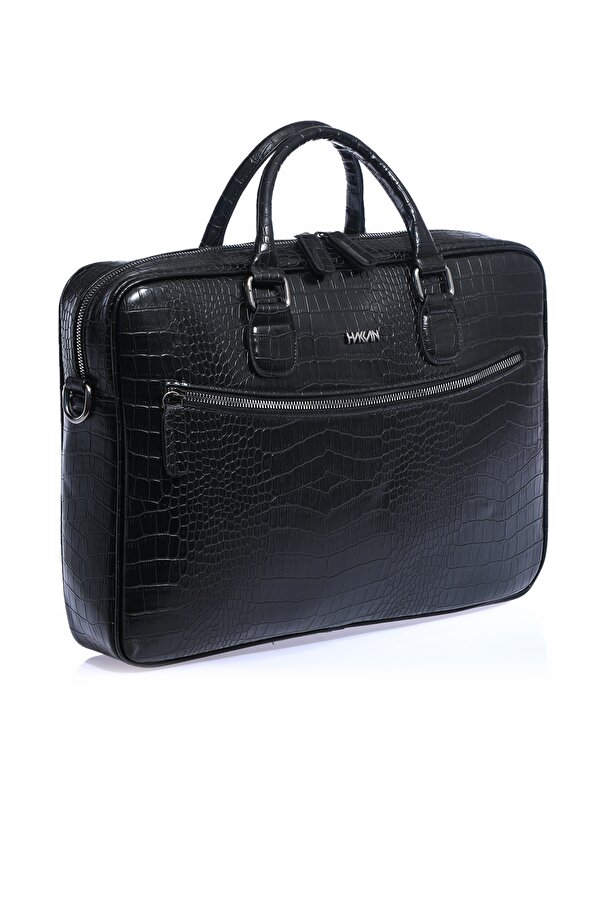 hs-01 Unisex Evrak\laptop çantası 15.6 KROKO-SİYAH