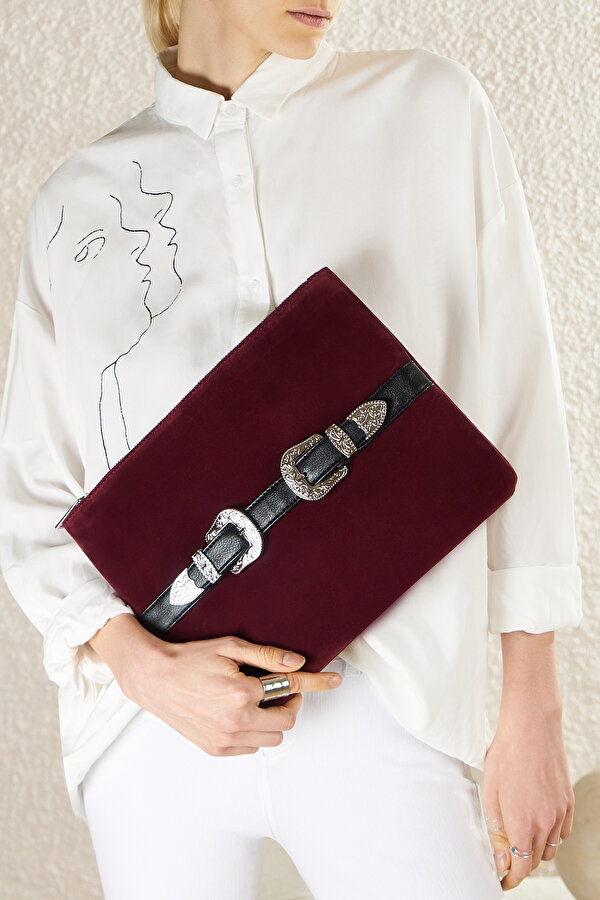 TMK19059 31Z Bordo Kadın El Çantası