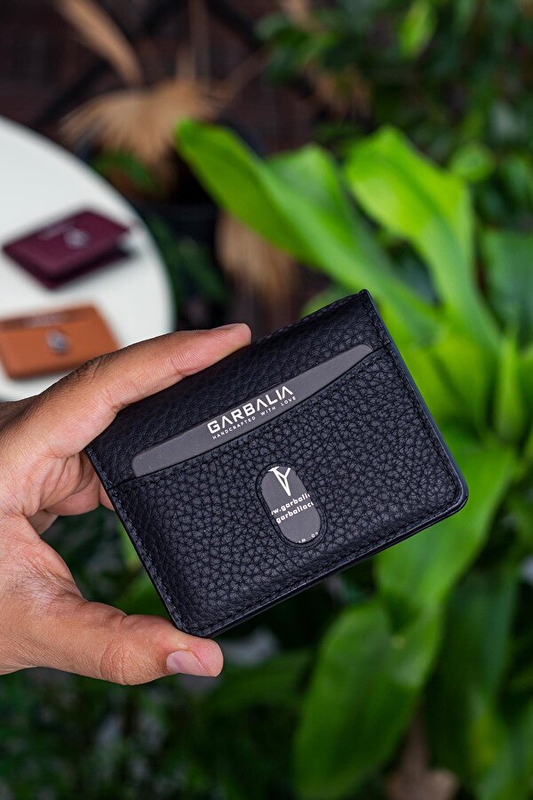 Nahita Hakiki Deri Slim Kartlık Cüzdan Siyah