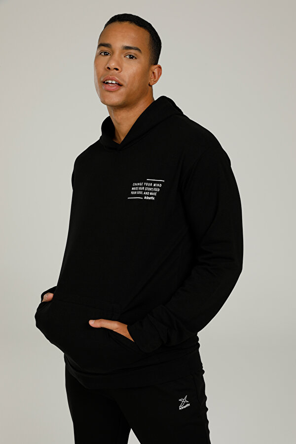 SN756 KEVIN HOODIE 2FX BLACK Man 449