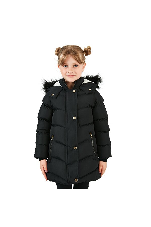 Kız Çocuk Mont 6035018 SİYAH