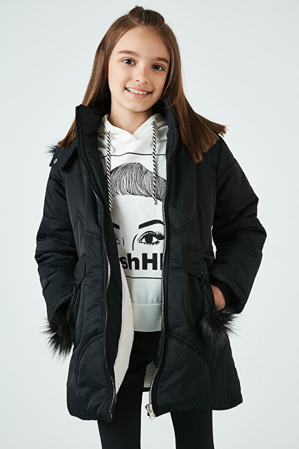 Kız Çocuk Mont 6035034 SİYAH