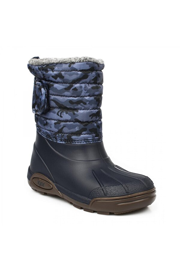 W10210 K Topo Ski Camo Kar Lacivert Çocuk Bot