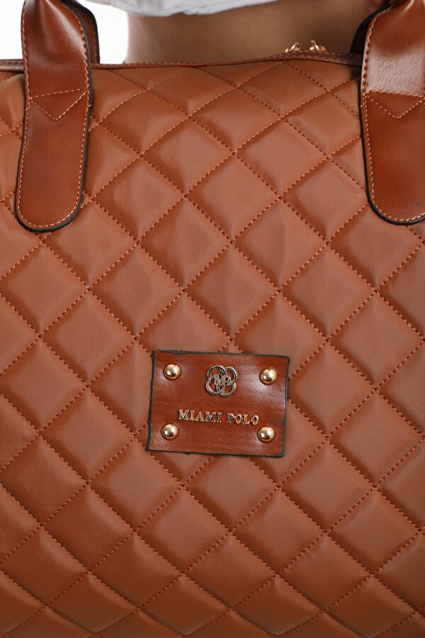 MİAMİ POLO 1203 Büyük Boy Nakışlı Valiz  Seyahat tatil bavulu TABA-TABA