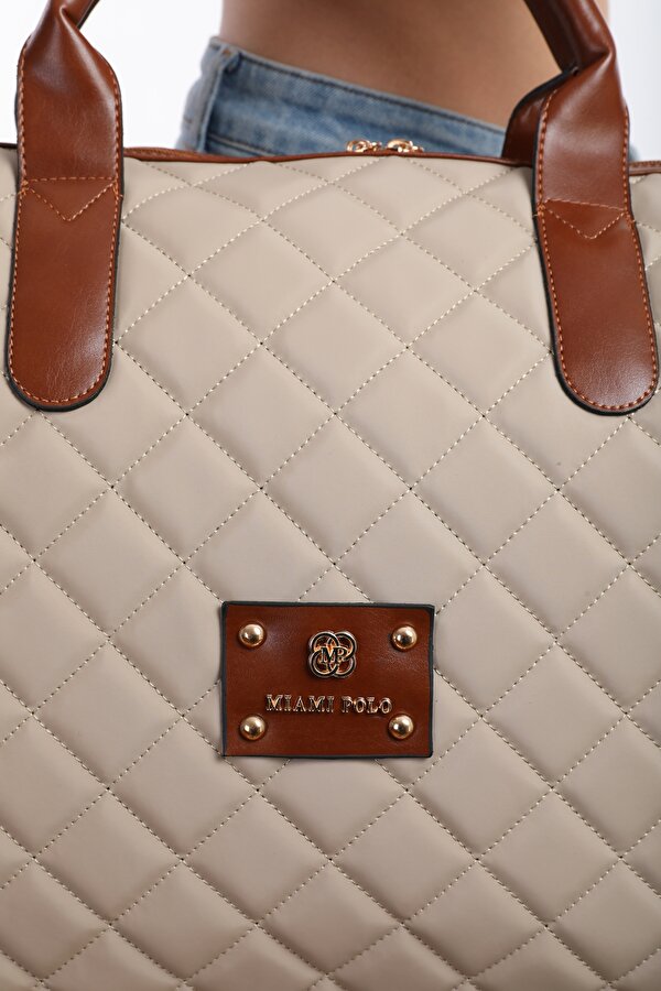 MİAMİ POLO 1203 Büyük Boy Nakışlı Valiz  Seyahat tatil bavulu KUM