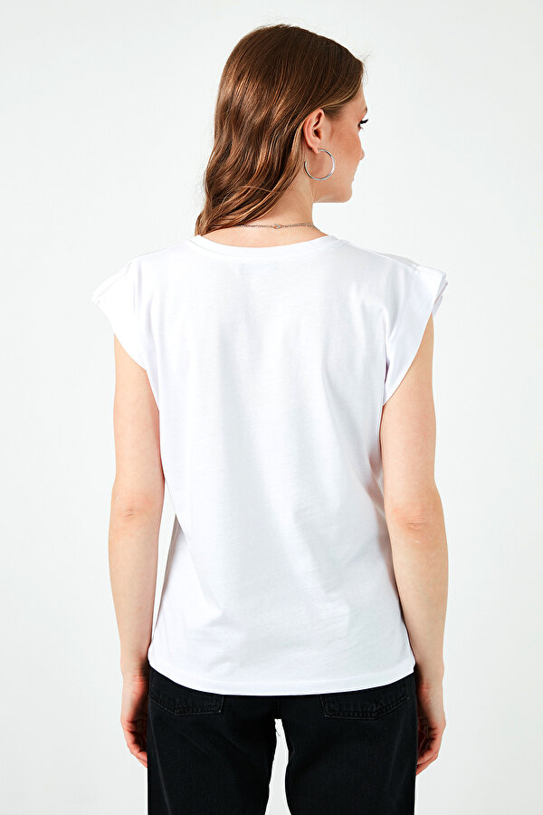 Bayan T Shirt 5864019 BEYAZ