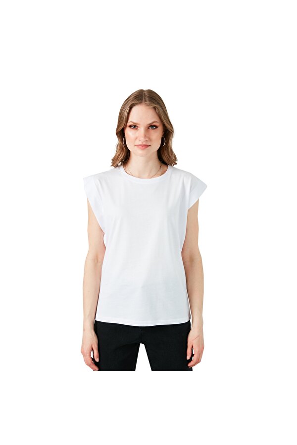 Bayan T Shirt 5864019 BEYAZ