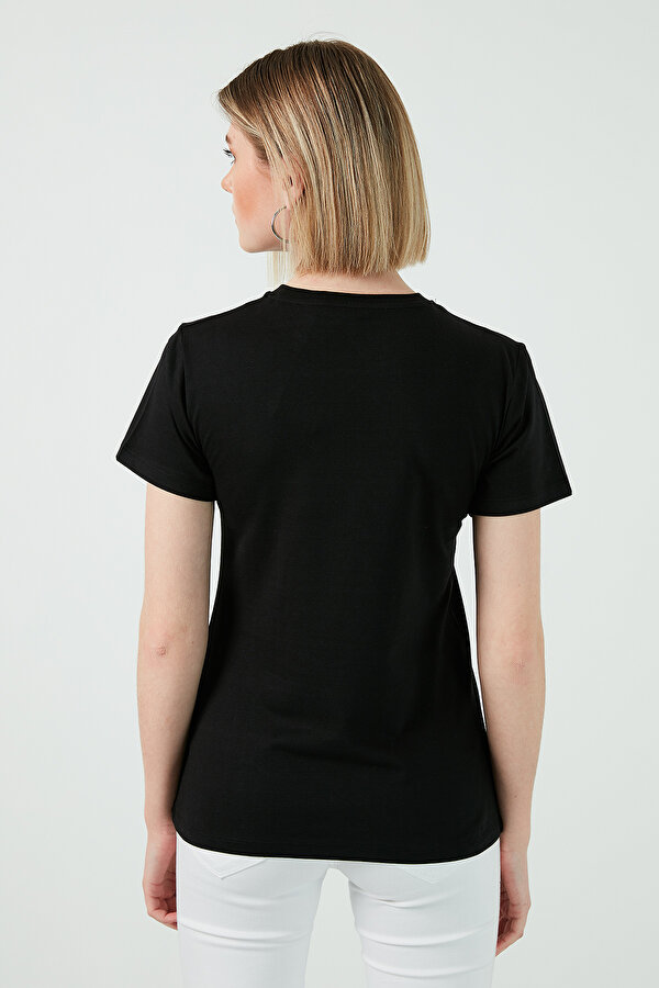 Bayan T Shirt 17369-1311 SİYAH