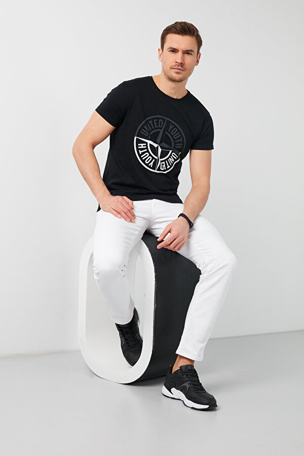 Erkek T Shirt 541PUSULA SİYAH