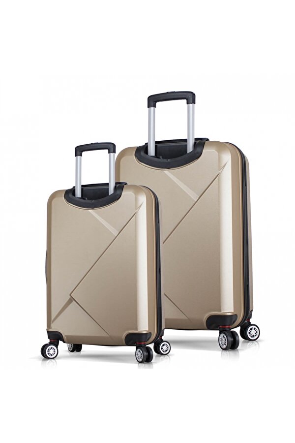 Diamond Abs Kabin ve Orta Boy Gold 2 li Valiz Seti
