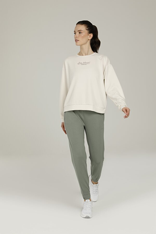 Lumberjack Ct1185 Amy Minimal Sweats Экрю Женщина Джемпер
