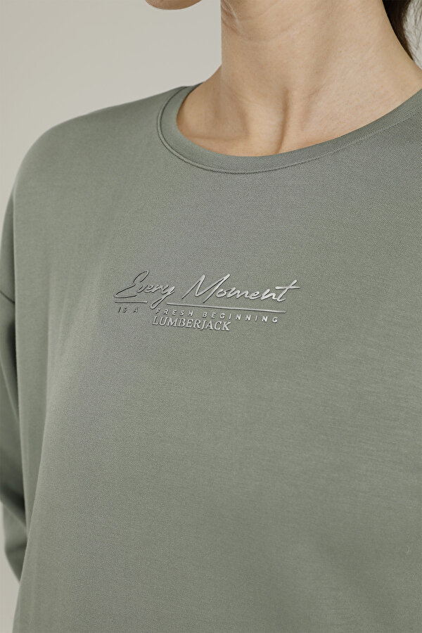CT1185 AMY MINIMAL SWEATS PASTEL KHAKI Woman 060