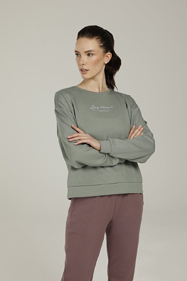 CT1185 AMY MINIMAL SWEATS PASTEL KHAKI Woman 060